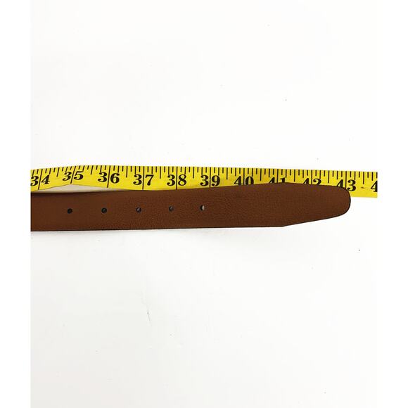 Genuine Italian Leather Brown Belt 5 Holes Size 36 main image 8